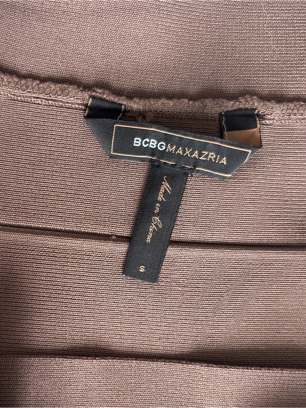 BCBGMaxAzria Bandage Pencil Skirt Grey Dusk Taupe Brown Bodycon Skirt Size Small - Picture 3 of 11